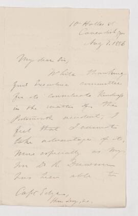 Letter, 7 August 1886