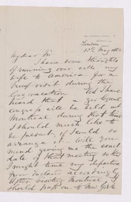 Letter, 18 May 1882
