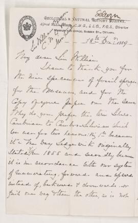 Letter, 18 December 1889