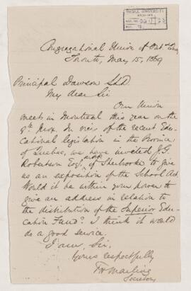 Letter, 15 May 1869