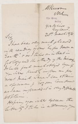 Letter, 20 March 1876