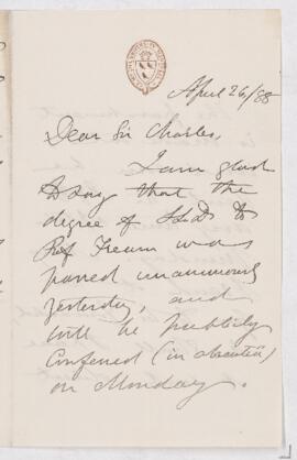 Letter, 26 April 1888