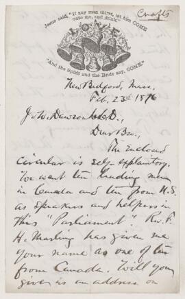 Letter, 23 February 1876