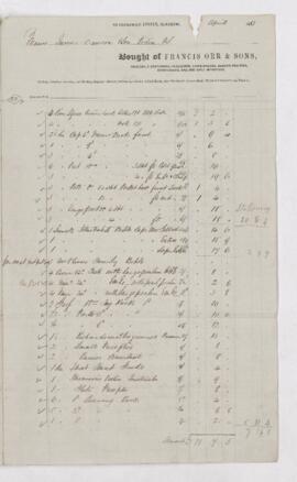 Account, 5 August 1851