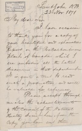 Letter, 23 November 1871