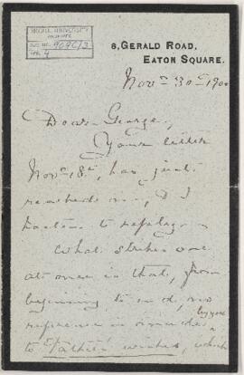 Letter, 30 November 1900