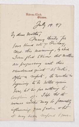 Letter, 19 July 1897