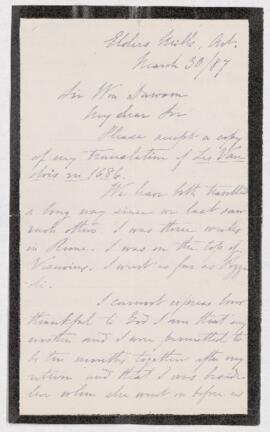 Letter, 30 March 1887