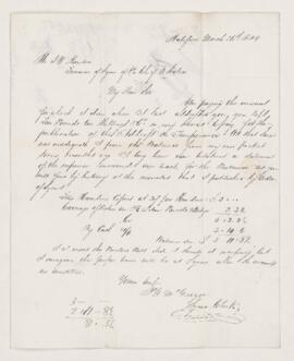 Letter, 26 March 1849