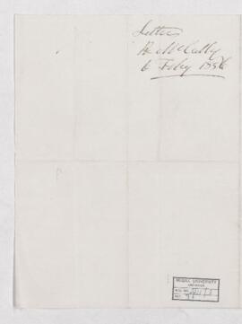 Letter, 6 February 1856