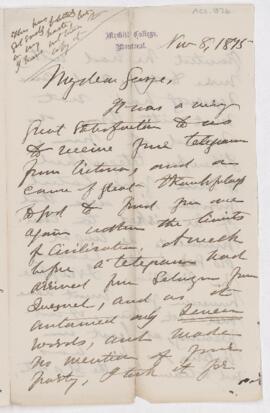 Letter, 8 November 1875