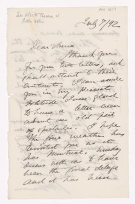 Letter, 7 July 1892