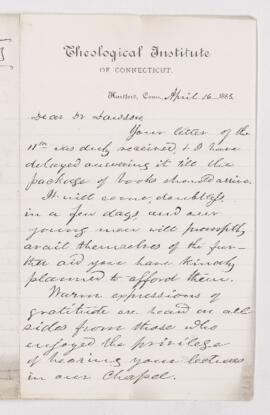 Letter, 16 April 1883