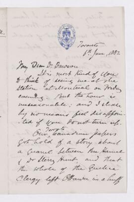 Letter, 6 June 1882