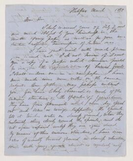 Letter, March 1850