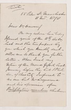 Letter, 11 November 1878