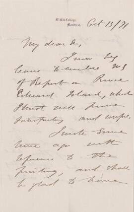 Letter, 13 October 1871