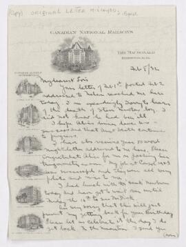 Letter, 8 February 1932