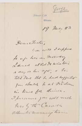 Letter, 19 May 1883