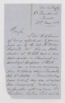 Letter, 28 May 1883