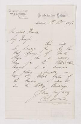 Letter, 1 October 1880