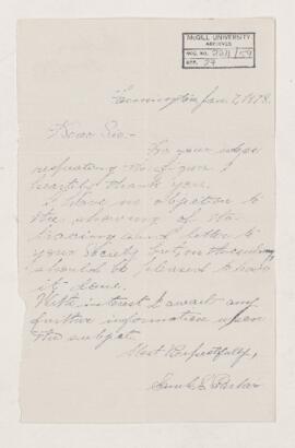 Letter, 7 January 1878