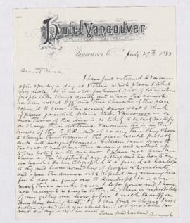 Letter, 27 July 1888