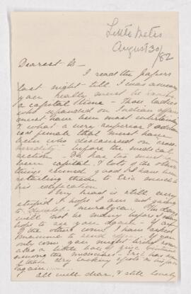 Letter, 30 August 1882