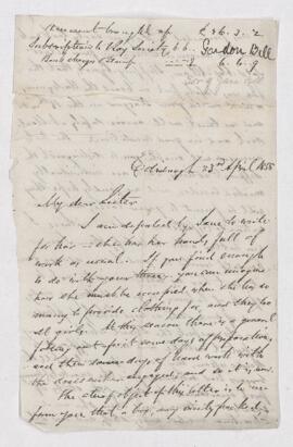 Letter, 23 April 1858