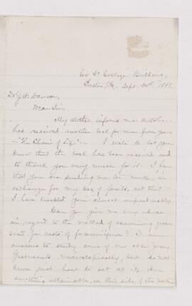 Letter, 30 September 1881