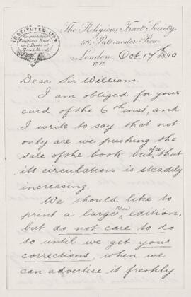 Letter, 17 October 1890