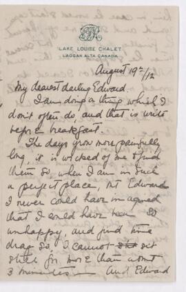 Letter, 19 August 1912