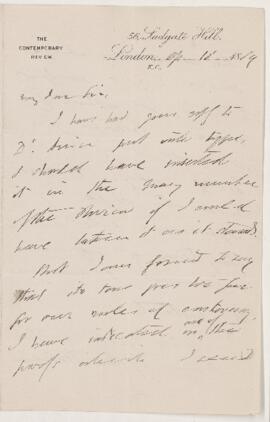 Letter, 10 April 1889