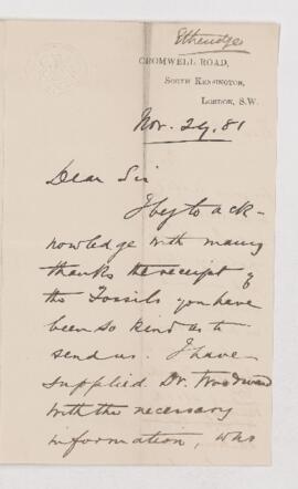 Letter, 29 November 1881