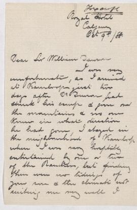 Letter, 9 October 1888