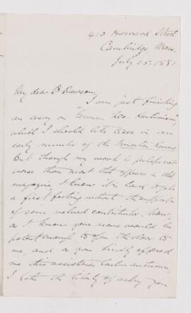 Letter, 25 July 1881