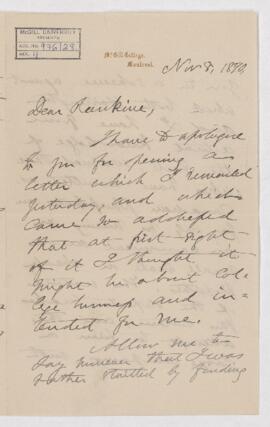 Letter, 8 November 1890