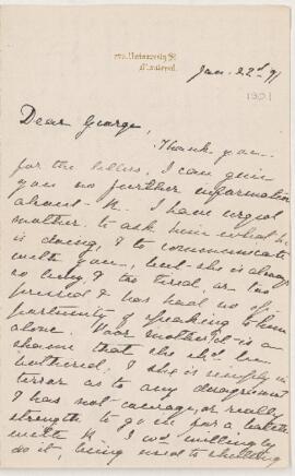 Letter, 22 January 1901