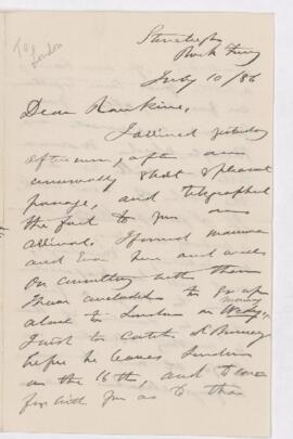 Letter, 10 July 1886