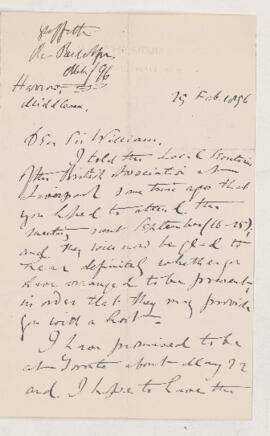 Letter, 29 February 1896