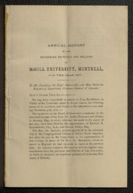 Annual Report of the Governors, Principal and Fellows of McGill University 