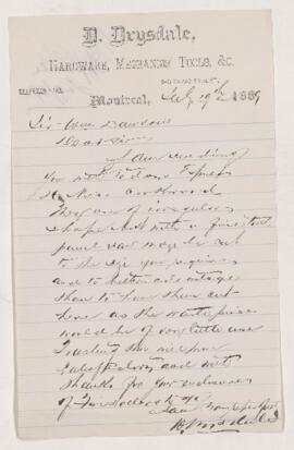 Letter, 19 July 1889