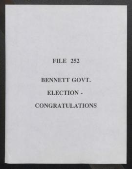 Bennett Government Election - Congratulations