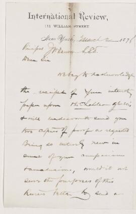 Letter, 2 March 1875