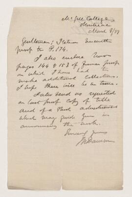 Letter, 9 March 1877