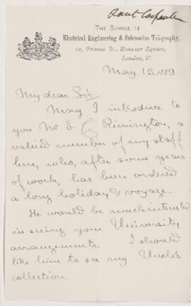 Letter, 15 May 1889