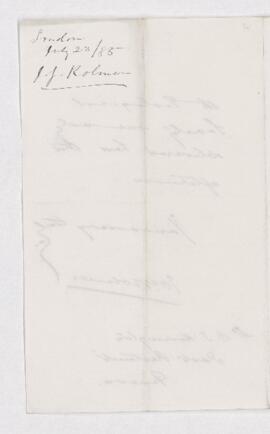 Letter from Jos.G. Colmer to B.J. Harrington.