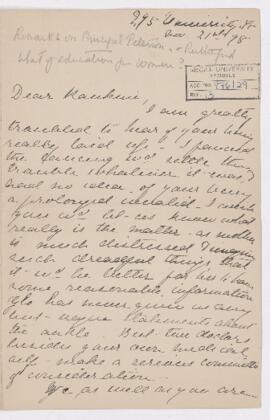 Letter, 21 November 1898