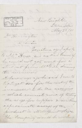 Letter from W.F. Robertson to B.J. Harrington.