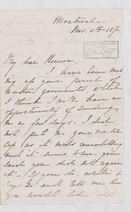 Letter, 11 November 1870